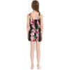 imageMatchable Family Hawaiian Luau Men Women Girl Boy Clothes in Pink Hibiscus Vine BlackGirl Romper
