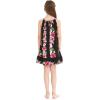 imageMatchable Family Hawaiian Luau Men Women Girl Boy Clothes in Pink Hibiscus Vine BlackGirl Shift