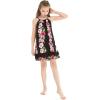 imageMatchable Family Hawaiian Luau Men Women Girl Boy Clothes in Pink Hibiscus Vine BlackGirl Shift
