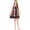 imageMatchable Family Hawaiian Luau Men Women Girl Boy Clothes in Pink Hibiscus Vine BlackGirl Shift