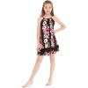 imageMatchable Family Hawaiian Luau Men Women Girl Boy Clothes in Pink Hibiscus Vine BlackGirl Shift