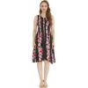 imageMatchable Family Hawaiian Luau Men Women Girl Boy Clothes in Pink Hibiscus Vine BlackWomen Short Tank