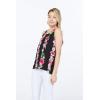 imageMatchable Family Hawaiian Luau Men Women Girl Boy Clothes in Pink Hibiscus Vine BlackWomen Tank Top