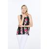 imageMatchable Family Hawaiian Luau Men Women Girl Boy Clothes in Pink Hibiscus Vine BlackWomen Tank Top