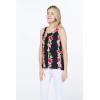 imageMatchable Family Hawaiian Luau Men Women Girl Boy Clothes in Pink Hibiscus Vine BlackWomen Tank Top