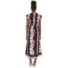 imageMatchable Family Hawaiian Luau Men Women Girl Boy Clothes in Pink Hibiscus Vine BlackWomen Wrap Ruffle