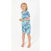 imageMatchable Family Hawaiian Luau Men Women Girl Boy Clothes in Simply Blue LeavesBoy Short Sleeve