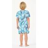 imageMatchable Family Hawaiian Luau Men Women Girl Boy Clothes in Simply Blue LeavesBoy Short Sleeve