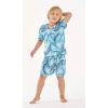 imageMatchable Family Hawaiian Luau Men Women Girl Boy Clothes in Simply Blue LeavesBoy Short Sleeve