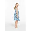 imageMatchable Family Hawaiian Luau Men Women Girl Boy Clothes in Simply Blue LeavesGirl Empire