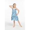 imageMatchable Family Hawaiian Luau Men Women Girl Boy Clothes in Simply Blue LeavesGirl Empire