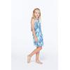 imageMatchable Family Hawaiian Luau Men Women Girl Boy Clothes in Simply Blue LeavesGirl Ruffle Tank