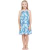 imageMatchable Family Hawaiian Luau Men Women Girl Boy Clothes in Simply Blue LeavesGirl Shift