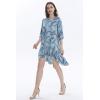 imageMatchable Family Hawaiian Luau Men Women Girl Boy Clothes in Simply Blue LeavesWomen 34 Sleeve