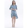 imageMatchable Family Hawaiian Luau Men Women Girl Boy Clothes in Simply Blue LeavesWomen 34 Sleeve