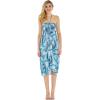 imageMatchable Family Hawaiian Luau Men Women Girl Boy Clothes in Simply Blue LeavesWomen Halter
