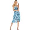 imageMatchable Family Hawaiian Luau Men Women Girl Boy Clothes in Simply Blue LeavesWomen Halter