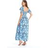imageMatchable Family Hawaiian Luau Men Women Girl Boy Clothes in Simply Blue LeavesWomen Maxi Rahee