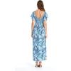 imageMatchable Family Hawaiian Luau Men Women Girl Boy Clothes in Simply Blue LeavesWomen Maxi Rahee