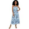 imageMatchable Family Hawaiian Luau Men Women Girl Boy Clothes in Simply Blue LeavesWomen Maxi Ruffle