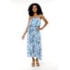 imageMatchable Family Hawaiian Luau Men Women Girl Boy Clothes in Simply Blue LeavesWomen Maxi Ruffle