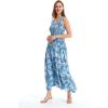 imageMatchable Family Hawaiian Luau Men Women Girl Boy Clothes in Simply Blue LeavesWomen Maxi Tank