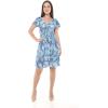 imageMatchable Family Hawaiian Luau Men Women Girl Boy Clothes in Simply Blue LeavesWomen Short Rahee