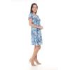 imageMatchable Family Hawaiian Luau Men Women Girl Boy Clothes in Simply Blue LeavesWomen Short Rahee
