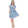 imageMatchable Family Hawaiian Luau Men Women Girl Boy Clothes in Simply Blue LeavesWomen Short Rahee