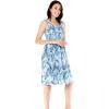 imageMatchable Family Hawaiian Luau Men Women Girl Boy Clothes in Simply Blue LeavesWomen Short Tank