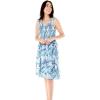 imageMatchable Family Hawaiian Luau Men Women Girl Boy Clothes in Simply Blue LeavesWomen Short Tank