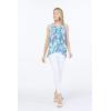 imageMatchable Family Hawaiian Luau Men Women Girl Boy Clothes in Simply Blue LeavesWomen Tank Top