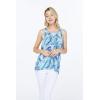 imageMatchable Family Hawaiian Luau Men Women Girl Boy Clothes in Simply Blue LeavesWomen Tank Top