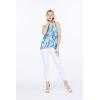 imageMatchable Family Hawaiian Luau Men Women Girl Boy Clothes in Simply Blue LeavesWomen Tank Top