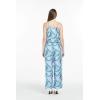 imageMatchable Family Hawaiian Luau Men Women Girl Boy Clothes in Simply Blue LeavesWomen V Neck Jumpsuit