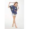 imageGirl Elastic Strap Hawaiian Luau Poncho Top in Christmas Santa in Hawaii RedChristmas Santa in Hawaii Navy
