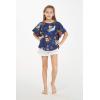 imageGirl Elastic Strap Hawaiian Luau Poncho Top in Christmas Santa in Hawaii RedChristmas Santa in Hawaii Navy