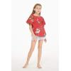 imageGirl Elastic Strap Hawaiian Luau Poncho Top in Christmas Santa in Hawaii RedChristmas Santa in Hawaii Red
