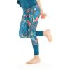 imageGirls Hawaiian Athletic Sportswear Leggings Pants with Pockets in Floral PatternsCrayon Palms Green