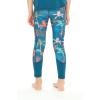 imageGirls Hawaiian Athletic Sportswear Leggings Pants with Pockets in Floral PatternsCrayon Palms Green