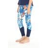 imageGirls Hawaiian Athletic Sportswear Leggings Pants with Pockets in Floral PatternsFirebird Blue White