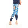 imageGirls Hawaiian Athletic Sportswear Leggings Pants with Pockets in Floral PatternsFirebird Blue White