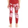 imageGirls Hawaiian Athletic Sportswear Leggings Pants with Pockets in Floral PatternsLotus and Orchid Red