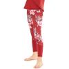 imageGirls Hawaiian Athletic Sportswear Leggings Pants with Pockets in Floral PatternsLotus and Orchid Red