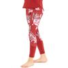 imageGirls Hawaiian Athletic Sportswear Leggings Pants with Pockets in Floral PatternsLotus and Orchid Red