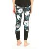imageGirls Hawaiian Athletic Sportswear Leggings Pants with Pockets in Floral PatternsWispy Cereus Black