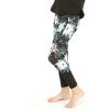imageGirls Hawaiian Athletic Sportswear Leggings Pants with Pockets in Floral PatternsWispy Cereus Black