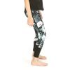 imageGirls Hawaiian Athletic Sportswear Leggings Pants with Pockets in Floral PatternsWispy Cereus Black