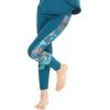 imageGirls Hawaiian Athletic Sportswear Leggings with Pockets Side Floral in Floral PatternsCrayon Palms Green