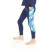 imageGirls Hawaiian Athletic Sportswear Leggings with Pockets Side Floral in Floral PatternsFirebird Blue White